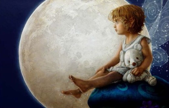Barn og månen