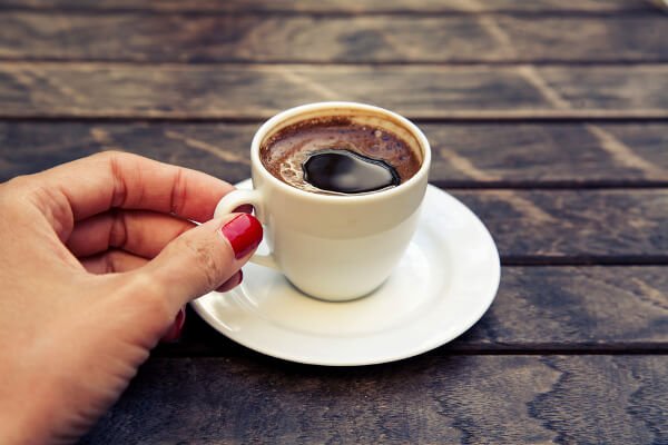 En kopp med kaffe