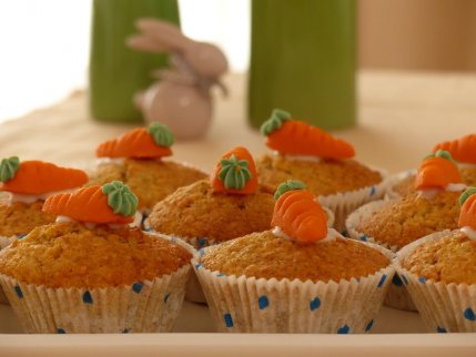 Gulrotmuffins er en av flere oppskrifter som inneholder gulrøtter for barn.