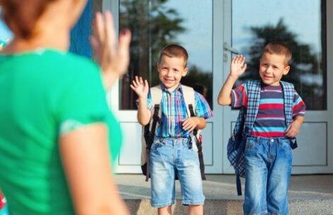 Barn som begynner på skolen igjen
