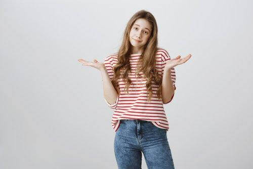 En tenåring med tvil om mensen.